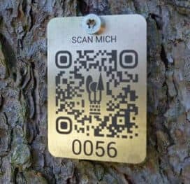 QR-Codes im Naturfriedhof Schlosswald